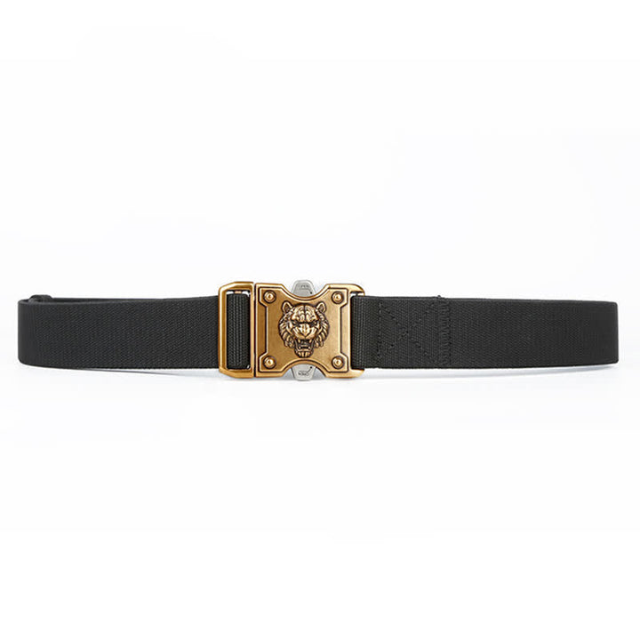 Cintura da uomo in nylon con fibbia a sgancio rapido e doppia fessura "Tigre d'oro" - image 4