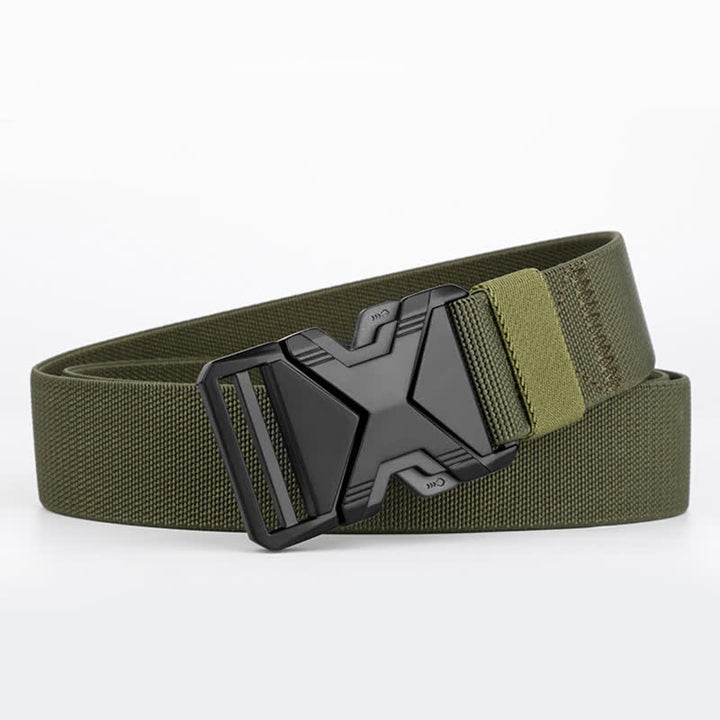 Cintura tattica da uomo in nylon spesso con fibbia a sgancio rapido - Verde militare - 48" (lunghezza intera) - image 10