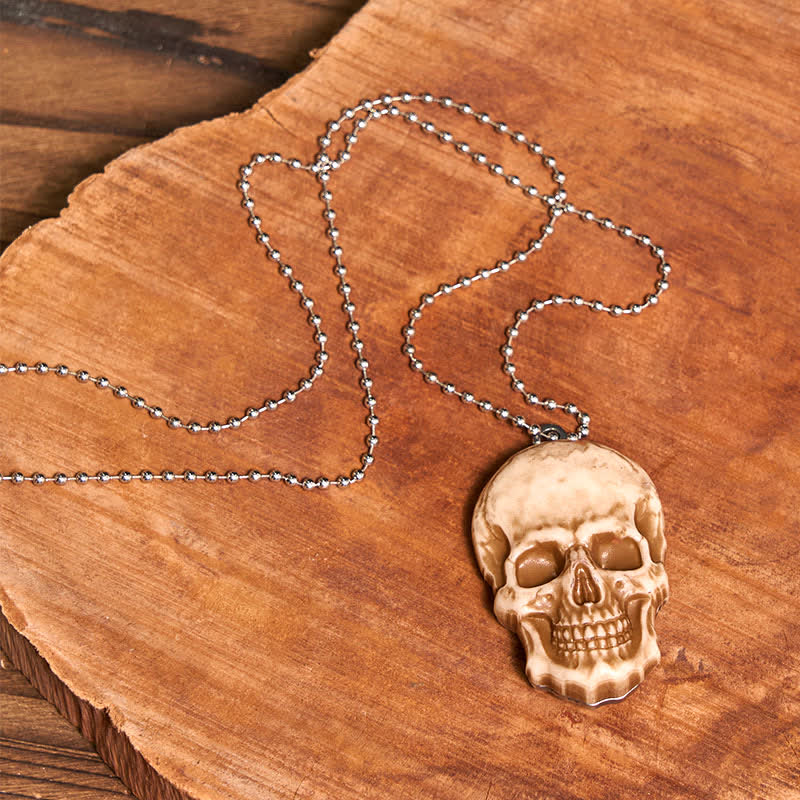 Set di collana con ciondolo a forma di teschio dorato, fibbia per cintura con coltello nascosto fai da te e testa di teschio di toro - image 7