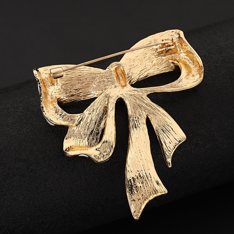 Spilla con fiocco e strass a forma di bandiera americana - image 1