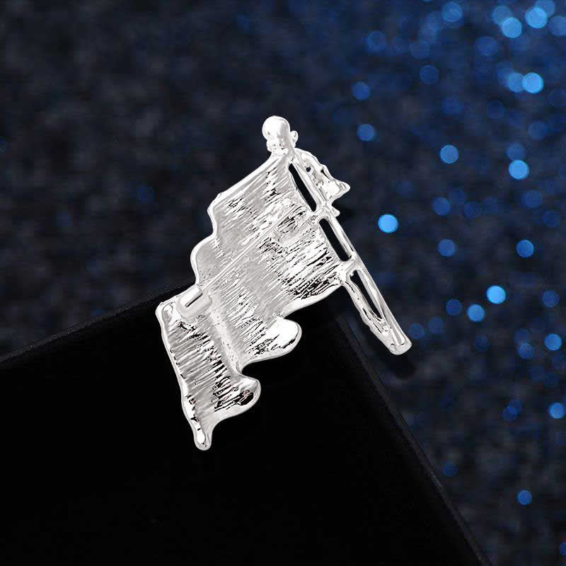 Spilla con strass scintillanti della bandiera americana patriottica - image 3