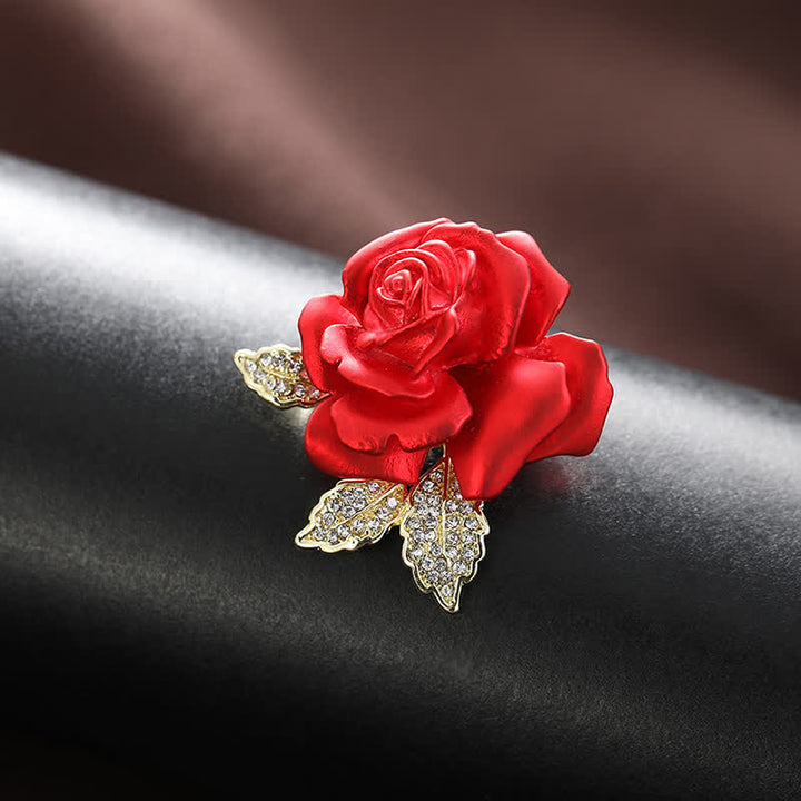 Spilla a forma di fiore con strass rosa blu rossa - image 2