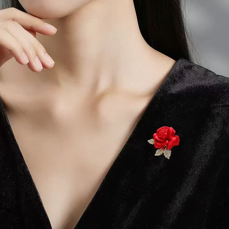 Spilla a forma di fiore con strass rosa blu rossa - image 1