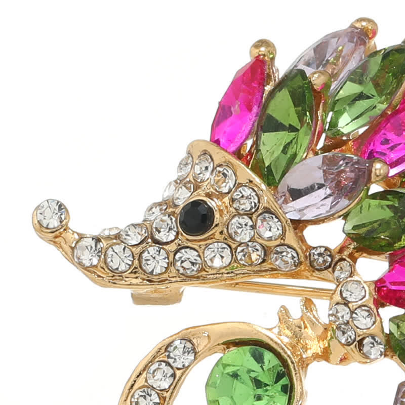Spilla a forma di riccio con strass multicolor - image 7