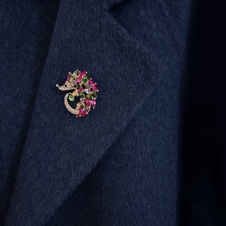 Spilla a forma di riccio con strass multicolor - image 2