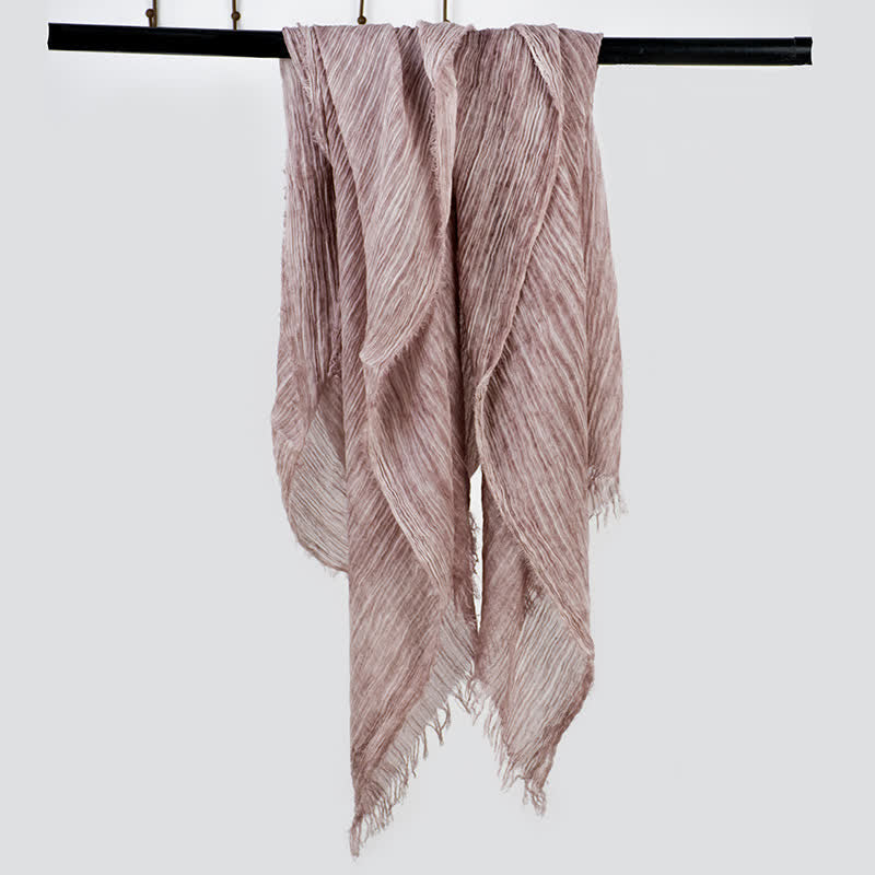 Sciarpa sottile in lino e cotone leggero con design antirughe - Rosa polveroso - image 9