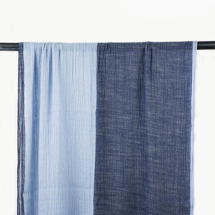 Sciarpa retrò sottile leggera abbinata a due colori - Blu e blu navy - image 4
