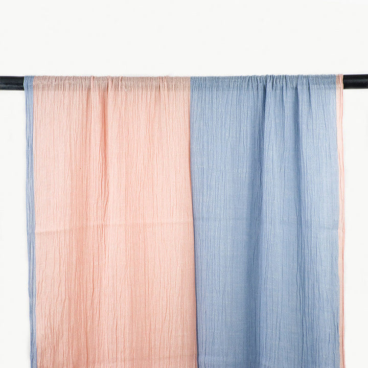 Sciarpa retrò sottile leggera abbinata a due colori - Rosa e blu - image 3