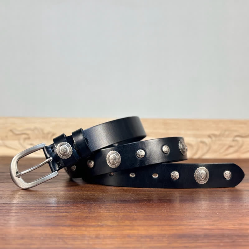 Cintura in pelle con borchie punk rock heavy metal Rvet - image 1