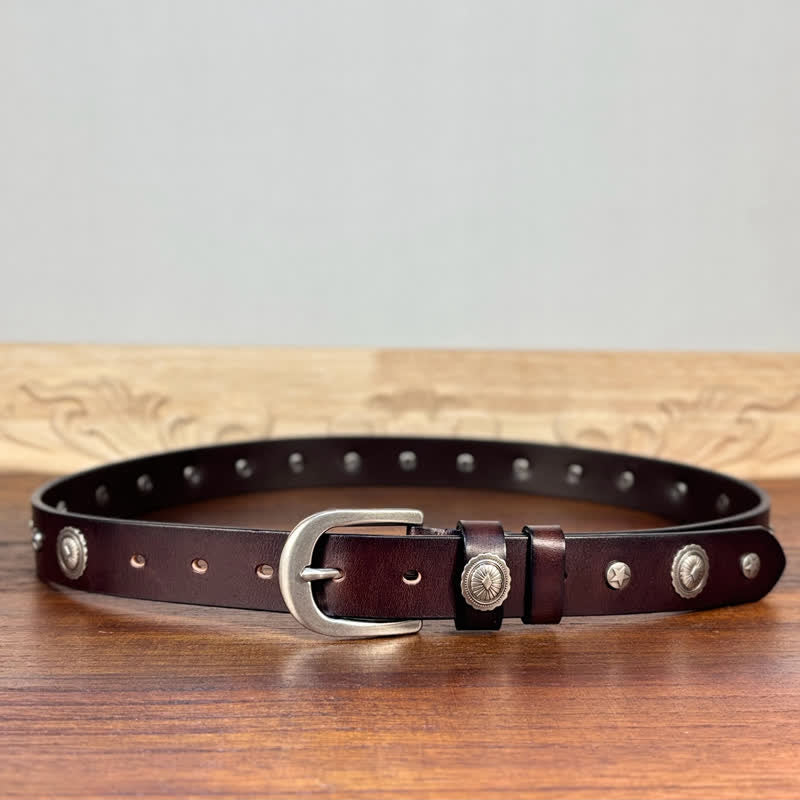 Cintura in pelle con borchie punk rock heavy metal Rvet - image 6