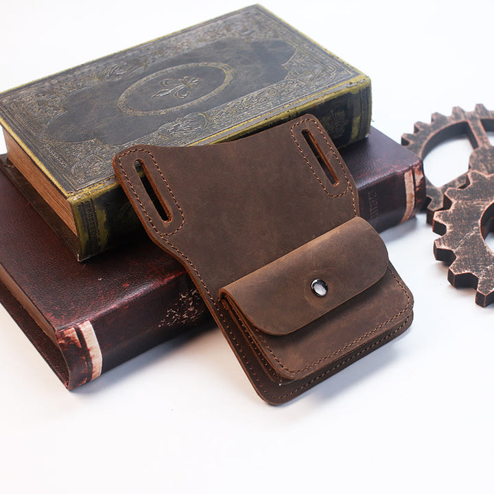 Borsa da cintura in vera pelle con ciondolo per cellulare da caffè - image 12