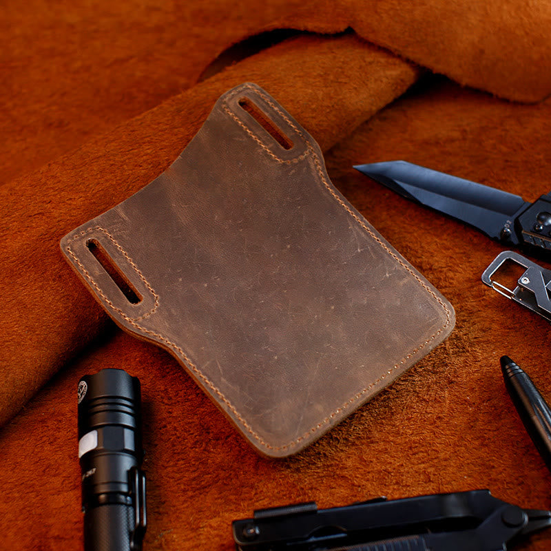 Borsa da cintura in vera pelle con ciondolo per cellulare da caffè - image 2