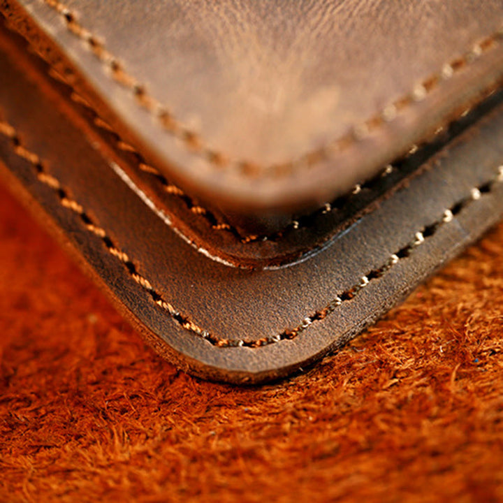 Borsa da cintura in vera pelle con ciondolo per cellulare da caffè - image 9