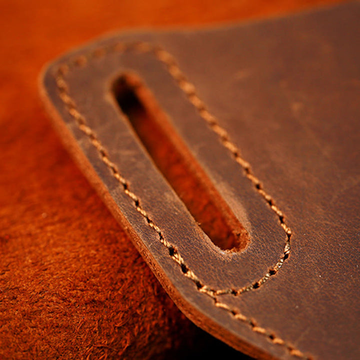 Borsa da cintura in vera pelle con ciondolo per cellulare da caffè - image 8