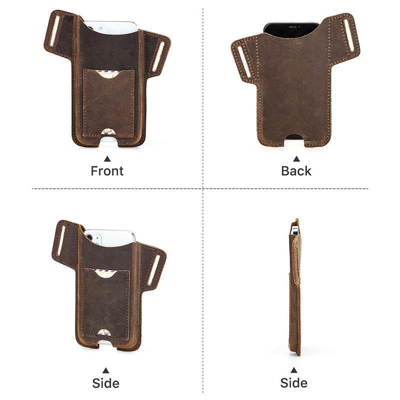 Fondina versatile per cellulare in pelle da appendere alla cintura. - image 18