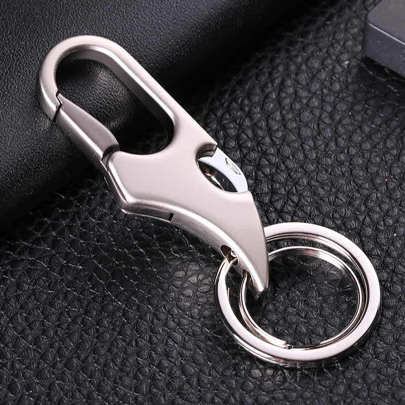 Portachiavi mini coltello pieghevole multifunzione 3 in 1 - Argento - image 3