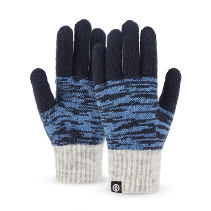 Set di 3 guanti scaldacollo e cappello abbinati con colori sfumati unisex - image 5