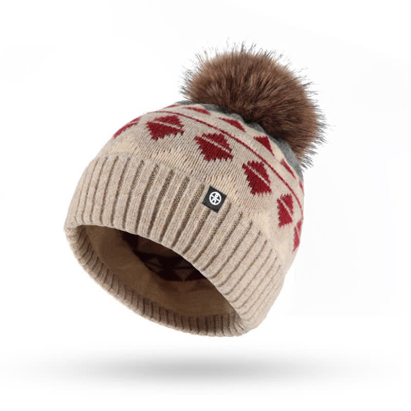 3 pezzi unisex triangolo modello pelliccia pompon cappello lavorato a maglia sciarpa guanti set - image 5