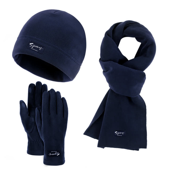 Set di 3 cappelli, sciarpe e guanti in pile polare tinta unita unisex - Marina Militare - Regolabile (21 1/4"-22 7/8") - image 16