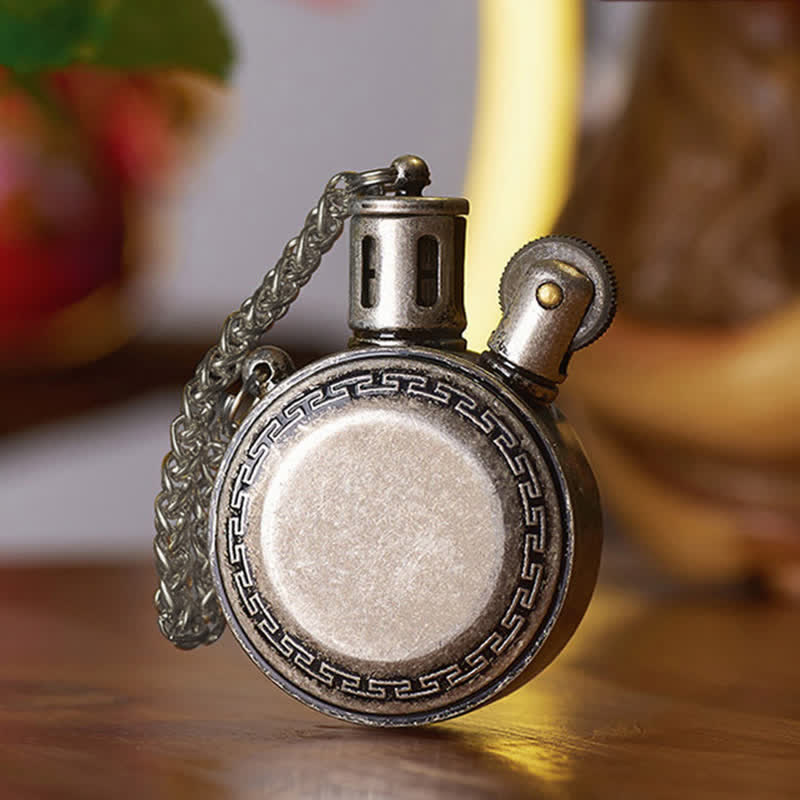 Accendino antico vintage Rougn ricaricabile a cherosene - Argento antico - image 1
