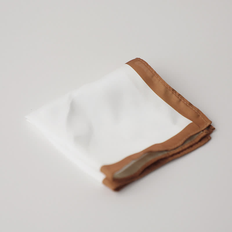 Fazzoletto da taschino da uomo con bordo bianco e colorato - Verga d'oro - image 12