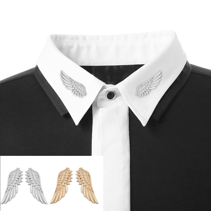 Spilla Ali Retro Oro Argento Camicia Accessori - image 2