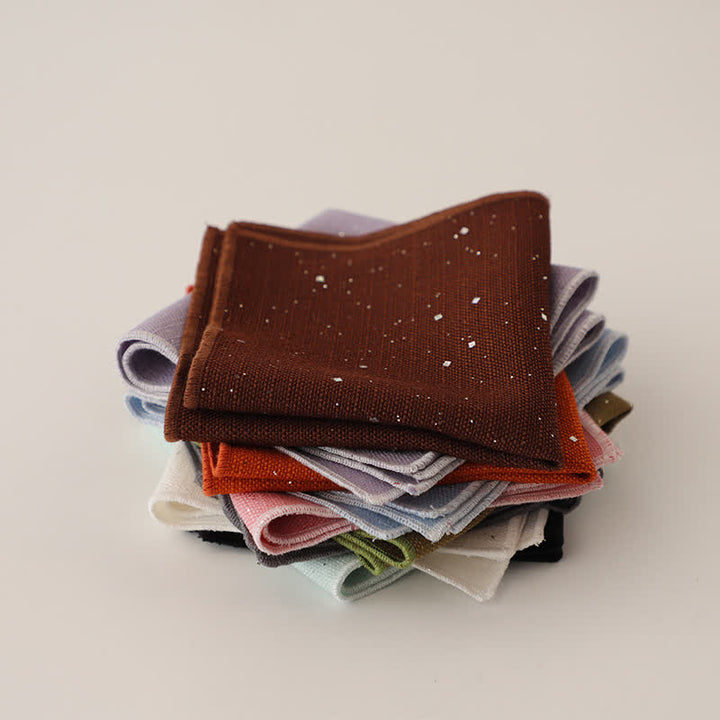 Fazzoletto da taschino semplice da uomo con paillettes tinta unita - image 1
