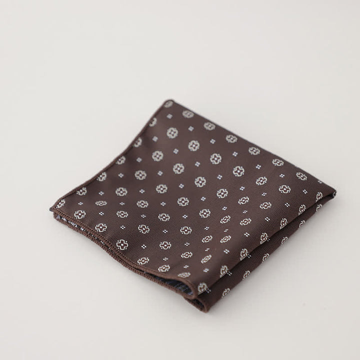 Fazzoletto da taschino jacquard con motivi floreali di lusso da uomo - Stile n. 4 - image 7