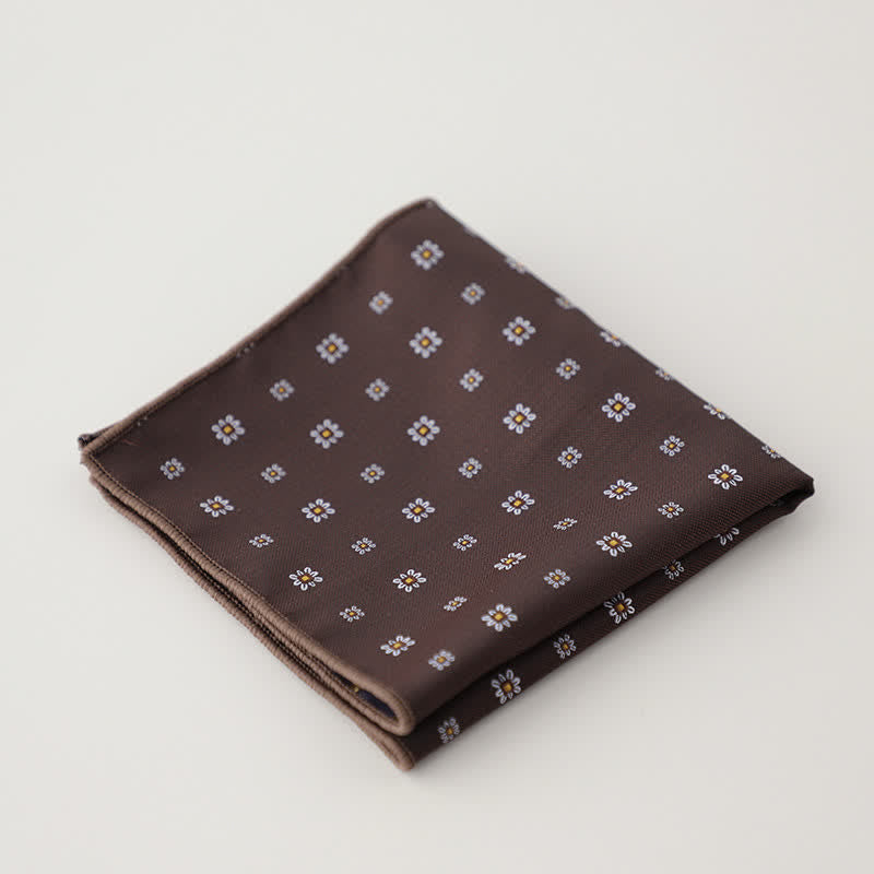 Fazzoletto da taschino jacquard con motivi floreali di lusso da uomo - Stile n. 3 - image 6
