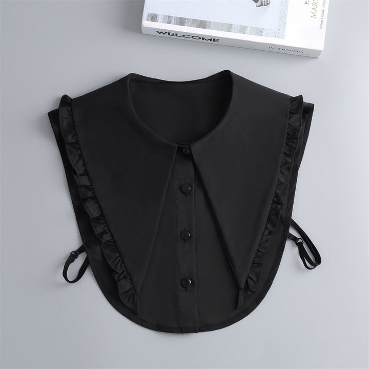 Camicia mezza staccabile con colletto falso e ampio risvolto - Nero - Taglia unica - image 11