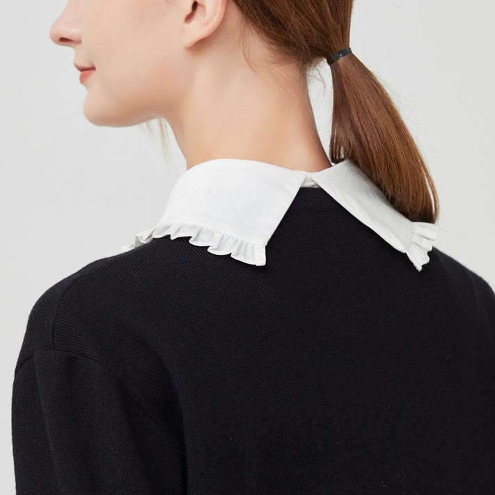 Camicia mezza staccabile con colletto falso e ampio risvolto - image 4