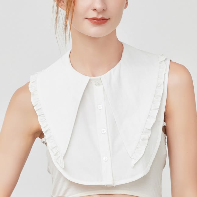 Camicia mezza staccabile con colletto falso e ampio risvolto - image 6