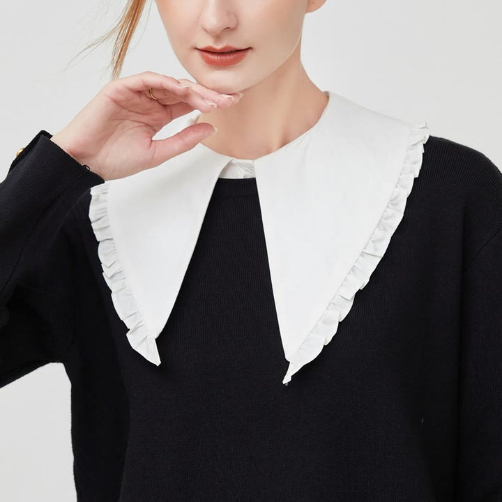 Camicia mezza staccabile con colletto falso e ampio risvolto - image 1