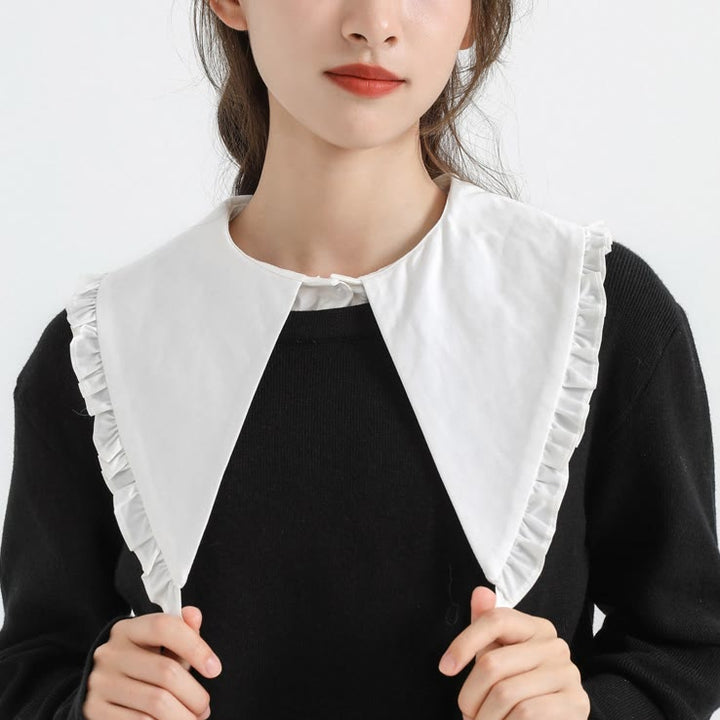 Camicia mezza staccabile con colletto falso e ampio risvolto - image 2