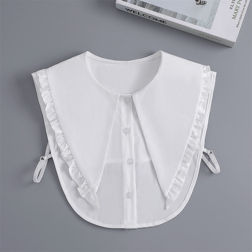 Camicia mezza staccabile con colletto falso e ampio risvolto - image 7