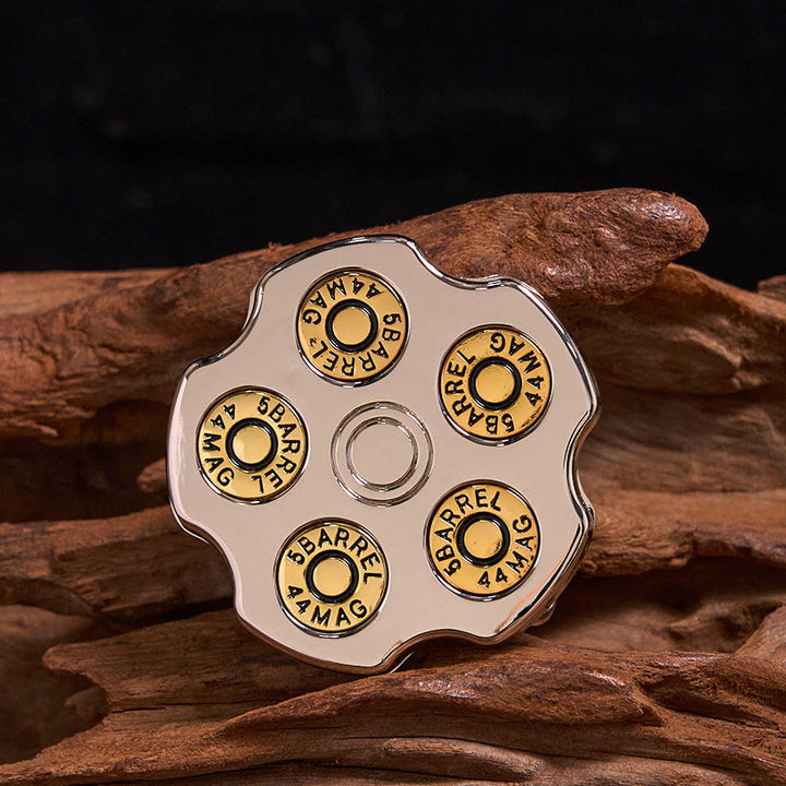 Cintura in pelle con fibbia da cowboy western fai da te con ruota proiettile 3D - Ruota proiettile - Senza cintura - Cintura non inclusa - image 0
