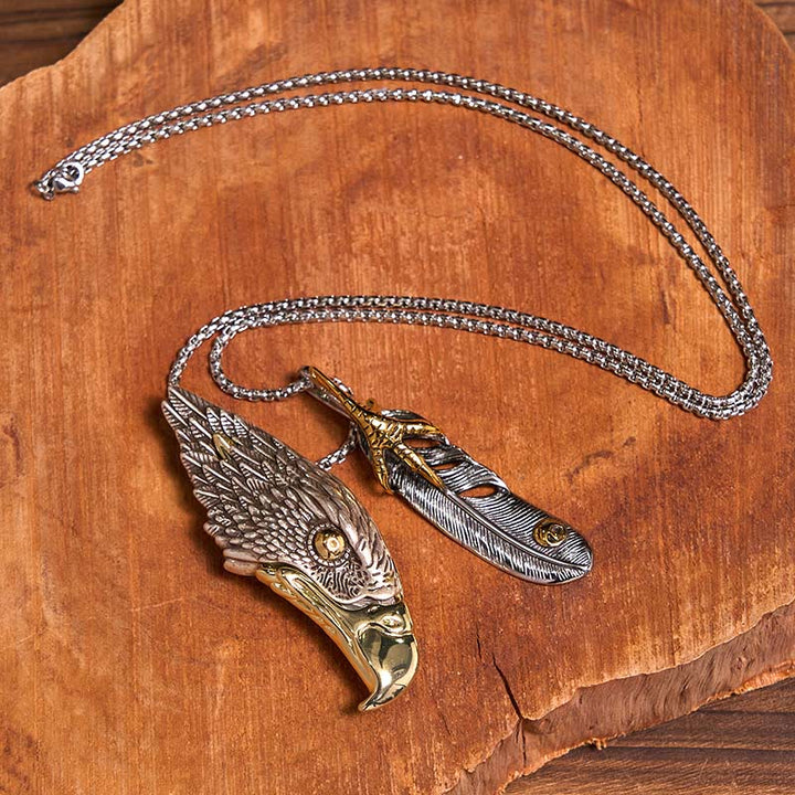 Set di anelli con fibbia per cintura con coltello nascosto e ciondolo a forma di aquila calva fai da te - image 2