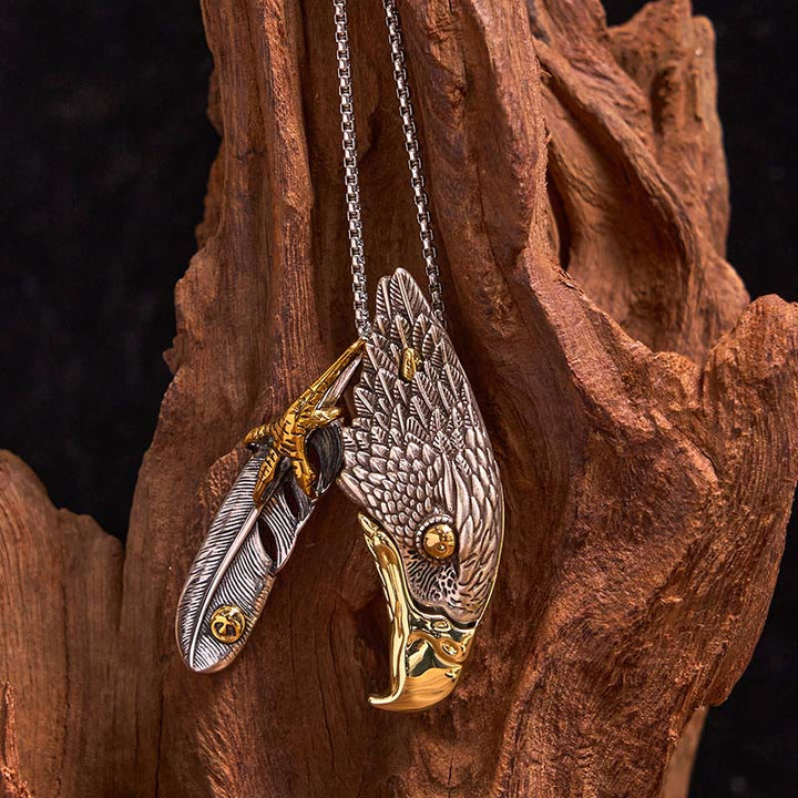 Set di anelli con fibbia per cintura con coltello nascosto e ciondolo a forma di aquila calva fai da te - image 3