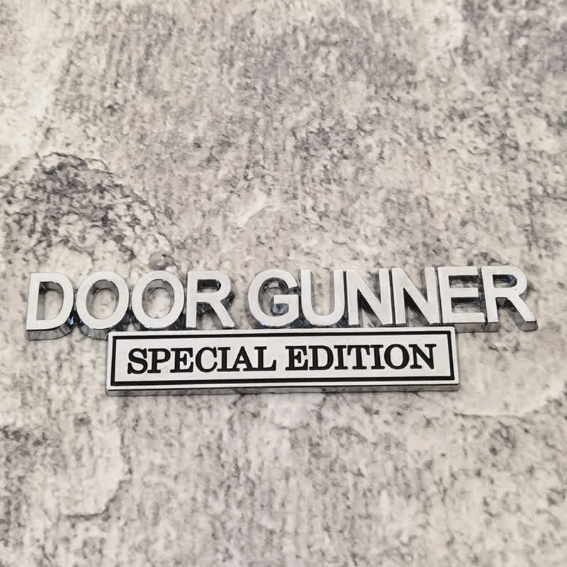 Adesivo in metallo per auto DOOR GUNNER SPECIAL EDITION - Argento e nero - image 4