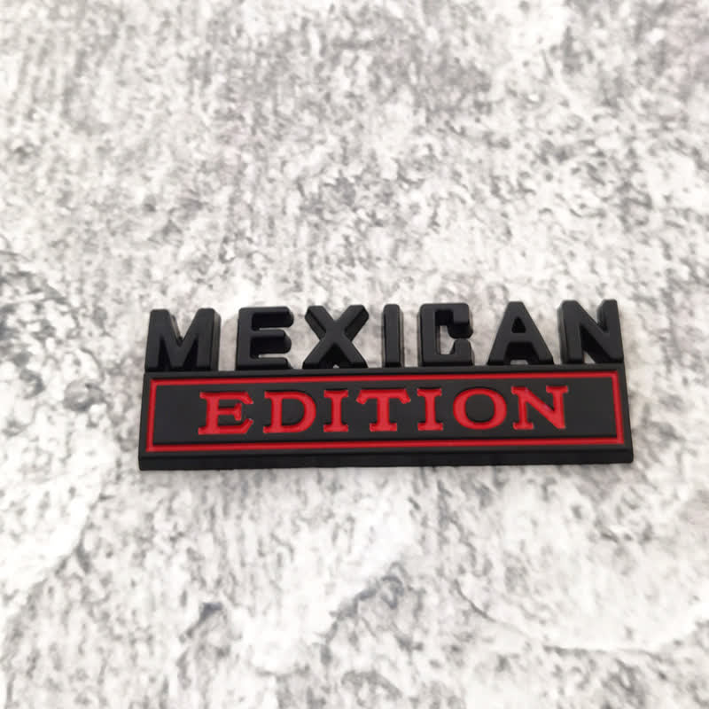 Adesivo in metallo per auto MEXICAN EDITION - Nero e rosso - image 5