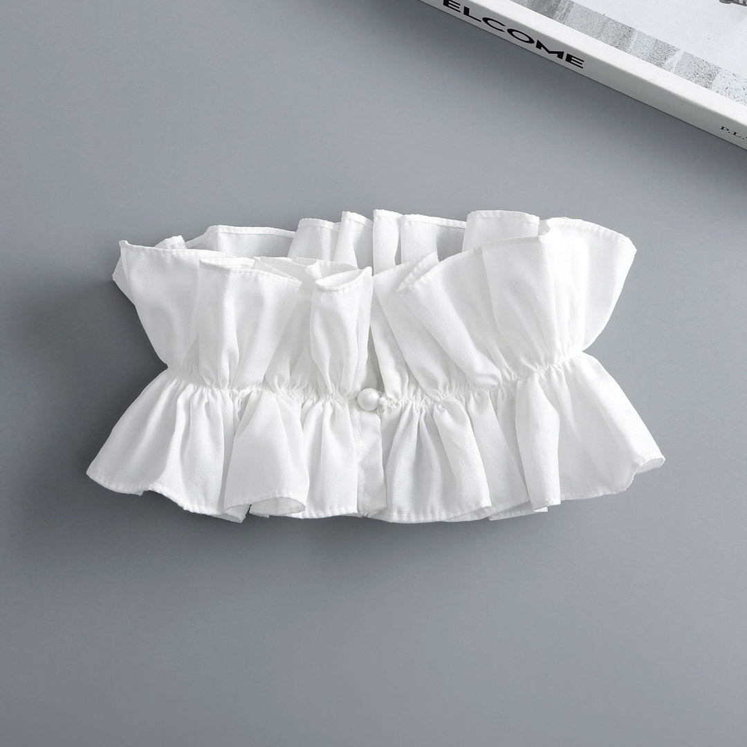 Camicia con colletto finto staccabile e plissettato - image 12