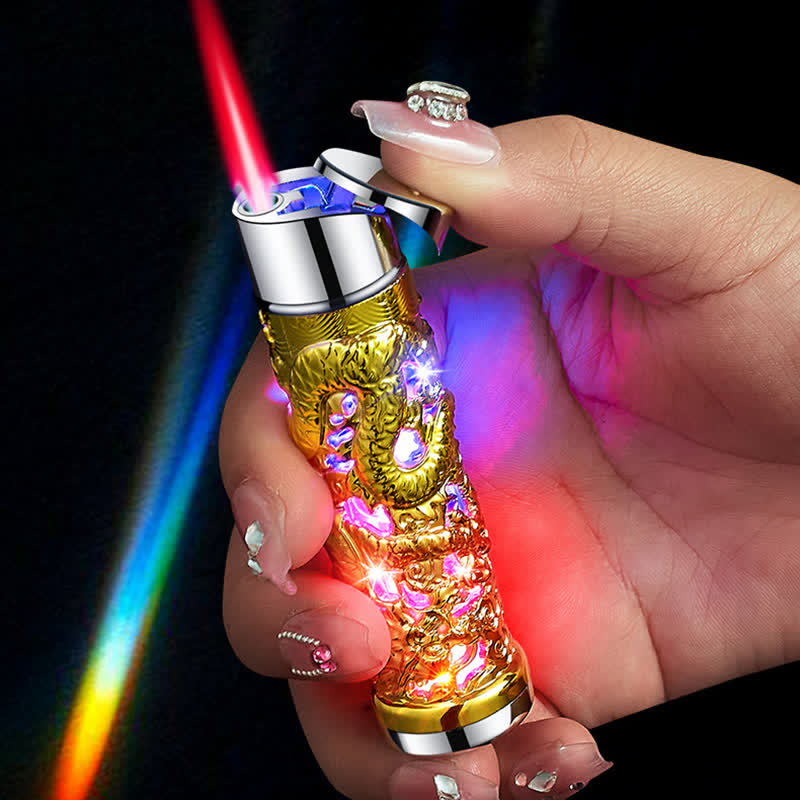 Accendino a butano ricaricabile cilindrico a LED Dragon Creative - image 1