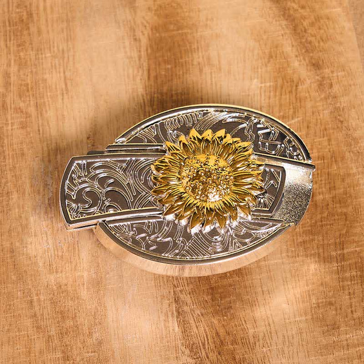 Set di ciondoli con fibbia per cintura fai da te in oro e argento con coltello nascosto e corno di cervo turchese - image 12