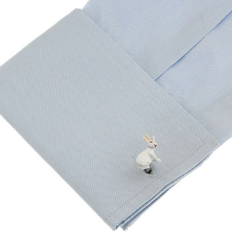 Set di gemelli con copribottoni a forma di coniglietto da uomo, 1 paio - image 4