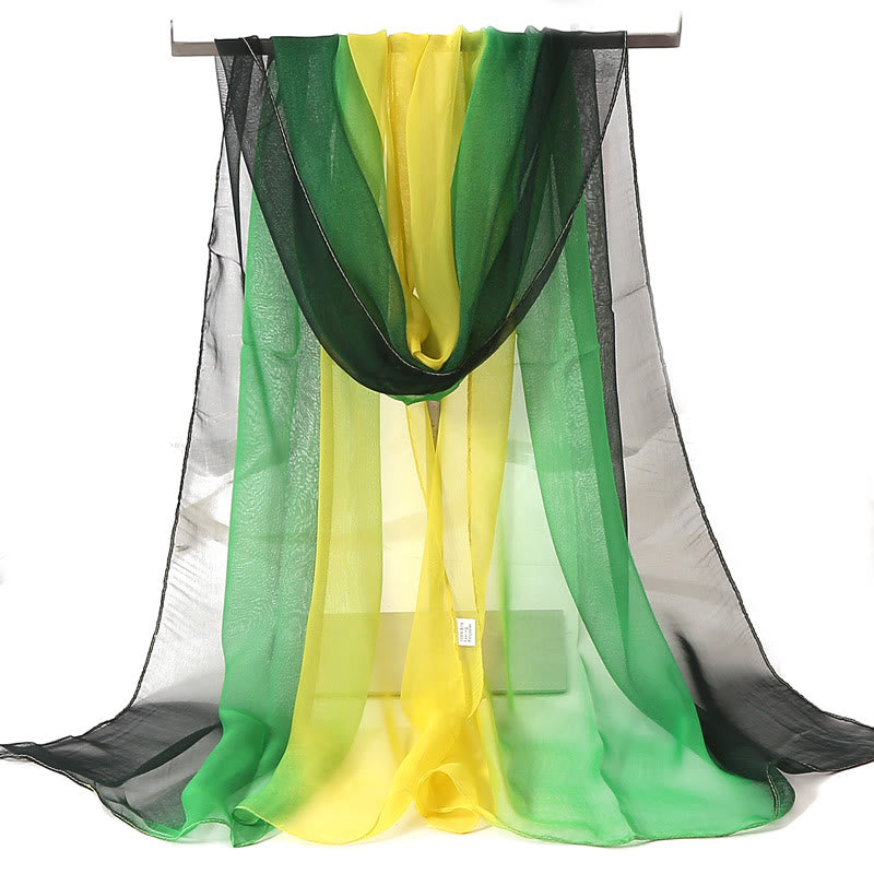 Sciarpa sottile estiva con protezione solare, tinta unita e morbida, da donna - #12 Verde lime - image 13