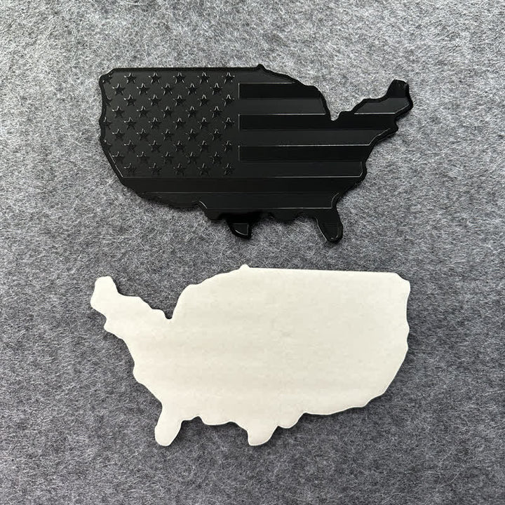 Adesivo in metallo con mappa della bandiera americana, distintivo per auto - image 2