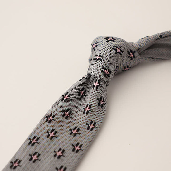 Cravatta lavorata a maglia con motivo a pois e fiocchi di neve da uomo - Stile #21 - image 22