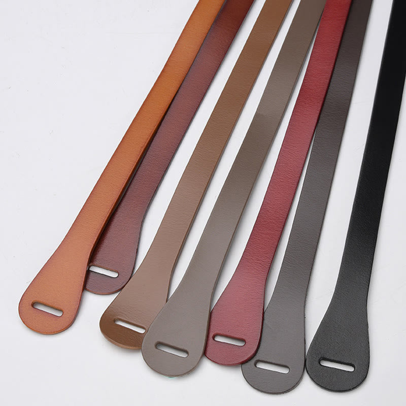 Cintura decorativa in pelle con nodo classico in tinta unita - image 11