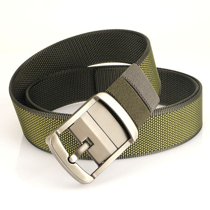 Cintura con fibbia girevole da uomo Cintura in nylon reversibile - Verde + grigio scuro - 42 - image 11