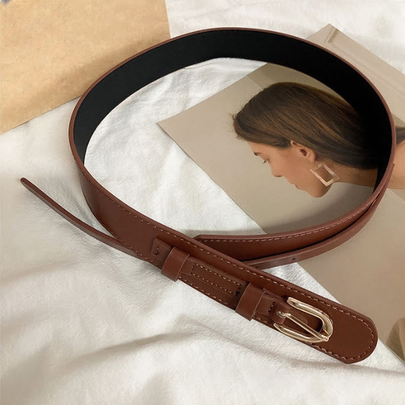 Cintura larga per corsetto in pelle da donna - image 13